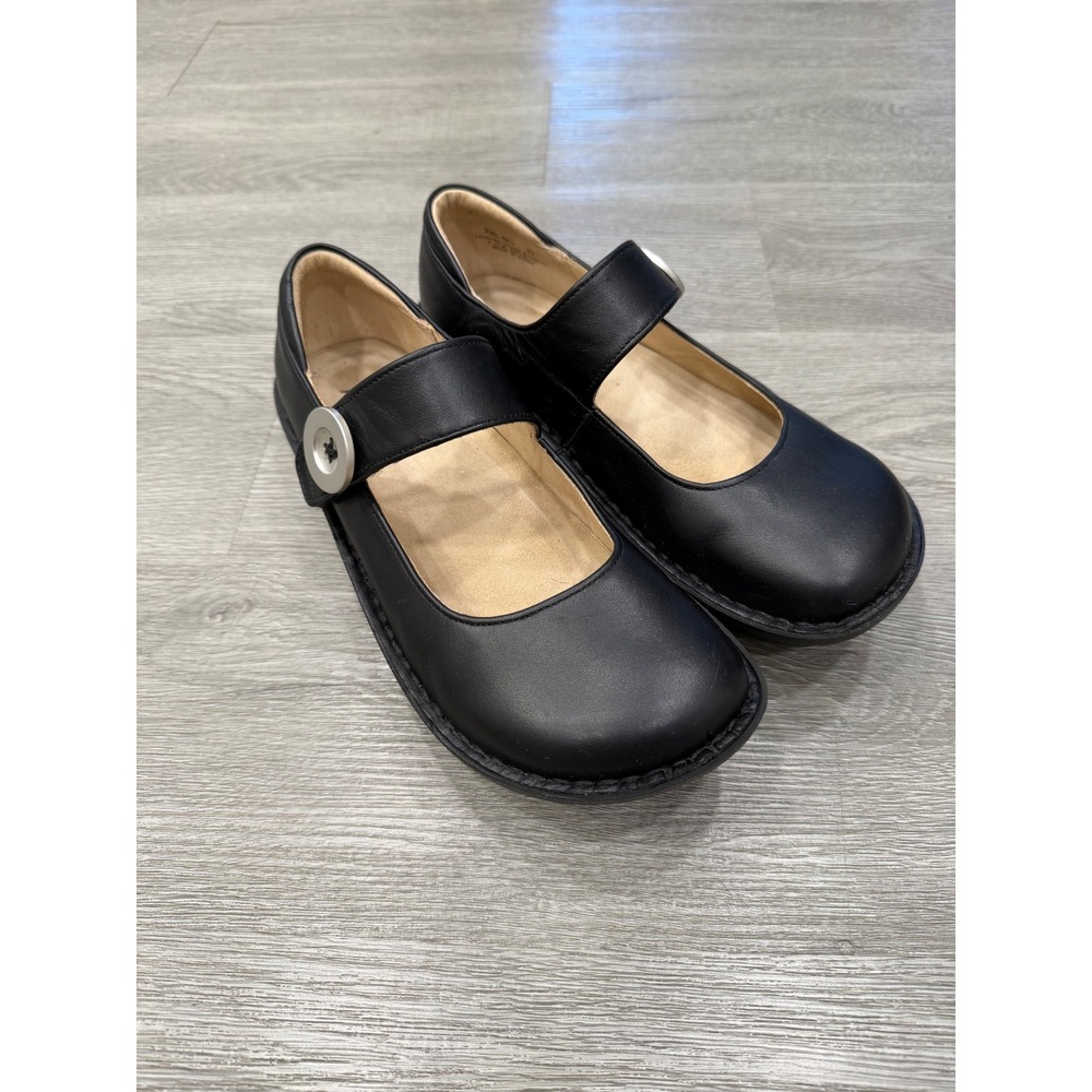 Alegria Paloma Black Leather Mary Jane  EU 37 US 7-75 Professional Comfort Shoes